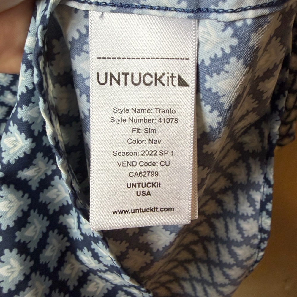 Set of 3 Men’s Patterned UNTUCKit Casual Button Down Short Sleeve Tops XL - Picture 7 of 15